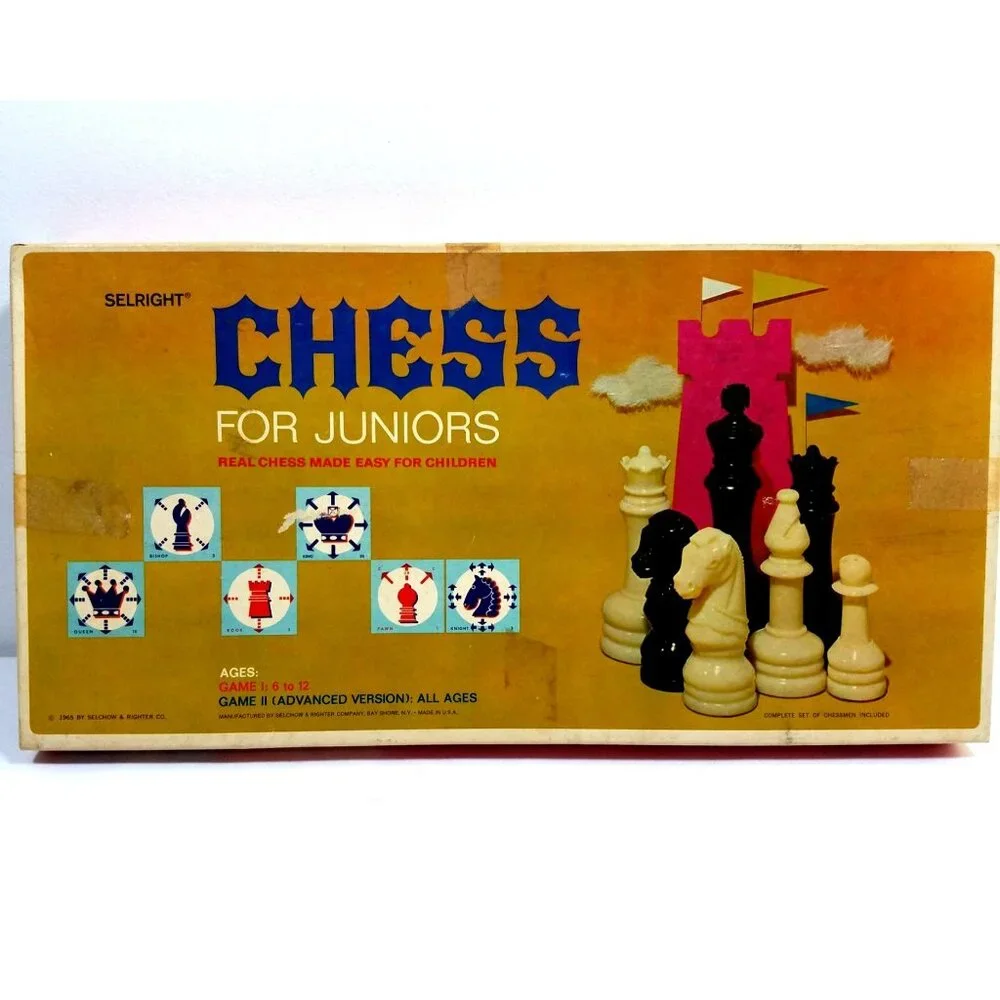 Selright Chess For Juniors Board Game Vintage 1965 Teaching for Children